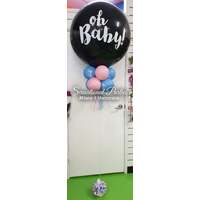 Gender Reveal Confetti Balloon 90cm With Tassels & Collar
