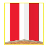 Carnival/Circus Red & White Stripes Scene Setter