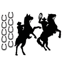 Western Cowboys & Horses Silhouette Cutouts