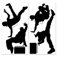 Break Dancers & Boombox 80's Add-On Scene Setter Cutouts