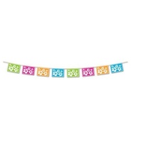 Hawaiian Summer Luau Hibiscus Pennant Banner