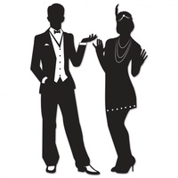 1920's Cutouts Silhouettes Male & Female