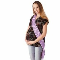 Sash Baby Shower Mum To Be Satin Purple