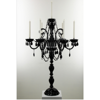 Hire Of Black Candelabra 103cm 