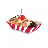 Carnival/Circus Snack Serving Trays Red and White Stripes