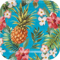 Hawaiian Aloha Pineapple & Flowers Lunch Plates