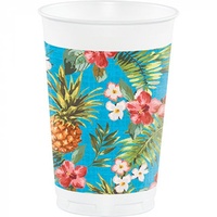 Hawaiian Aloha Pineapple & Flowers Tumblers