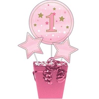 1st Birthday - One Little Star Girl Centrepiece Picks