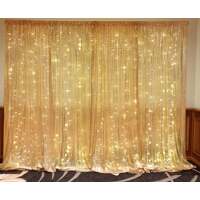 Photo Wall - Sparkling Light Wall 3m Gold
