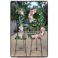 Floral Numbers on Black Easels (Double Digit)