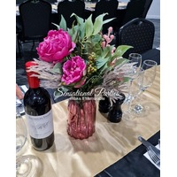 Hire Of Floral Centre Piece Pink/Blue Vase
