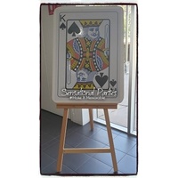Hire of Casino Giant Card on Easel Hire - King