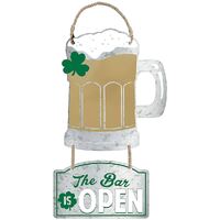 Hire Of Snt Patrick's Day Beer Mug Bar Is Open Sign (4)