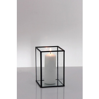 Hire of Metal Frame Glass Candle Box Black