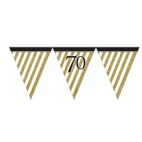 70th - Gold & Black Flag Banner