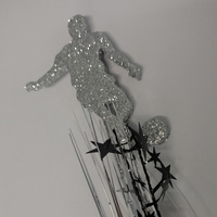 Soccer Player Silver Spray Foam