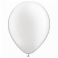 12cm White Pearl Latex Balloons (Pkt 100)