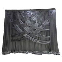 Hire Black Silk Curtain 3m