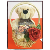 Personalised Cookie Basket With Rose